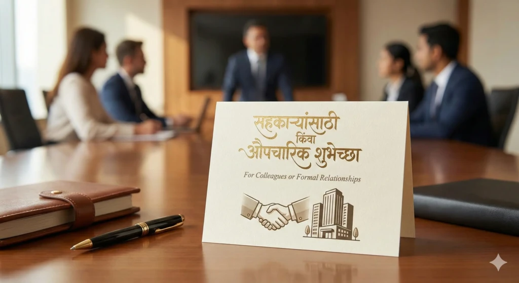 For Colleagues or Formal Relationships (सहकाऱ्यांसाठी किंवा औपचारिक शुभेच्छा)