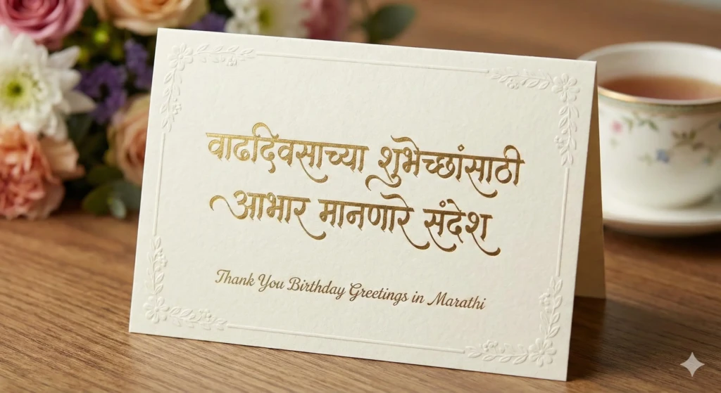 Thank You Birthday Greetings in Marathi